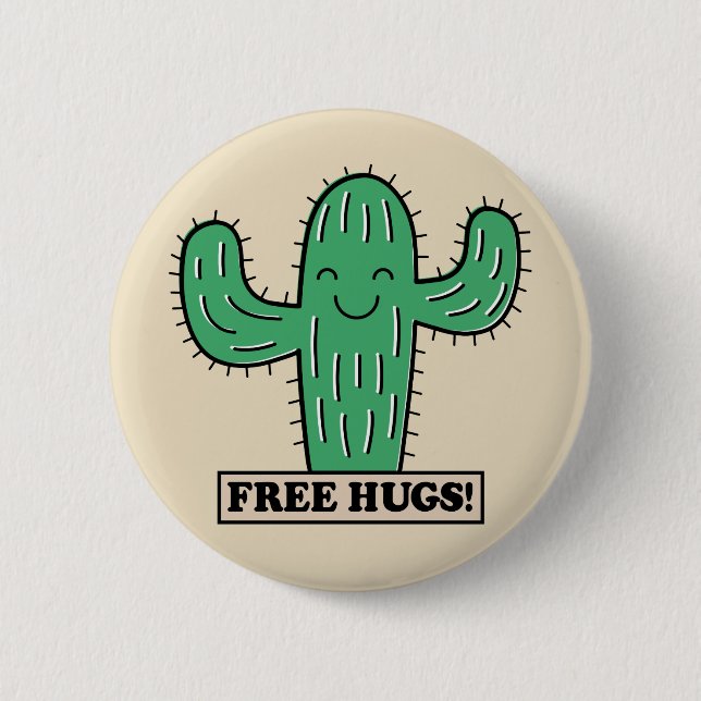 Bóton Redondo 5.08cm Free Hugs buttons (Frente)