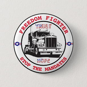 Bóton Redondo 5.08cm Freedom Fighter Semi