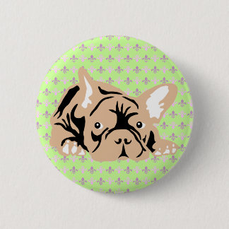 Bóton Redondo 5.08cm French Bulldog rose