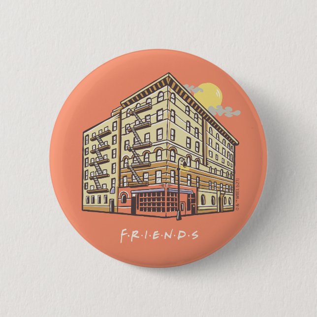 Bóton Redondo 5.08cm FRIENDS™ | Prédio do Apartamento da Monica (Frente)