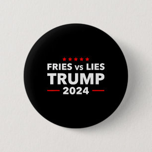 Bóton Redondo 5.08cm Fries Vs Lies Trump 2024 Fries France Trump Vance