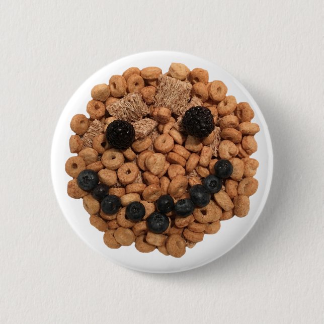 Bóton Redondo 5.08cm Fruta Sorridente e Face Cereal (Frente)
