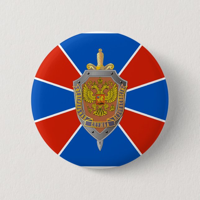 Bóton Redondo 5.08cm Fsb, bandeira de Rússia (Frente)