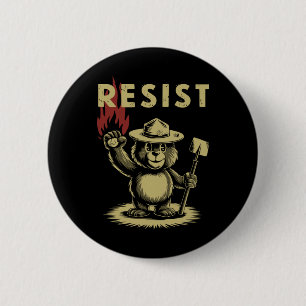 Bóton Redondo 5.08cm Fumaça O Vinheta Do Costume Do Urso Resistente