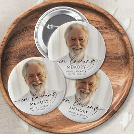 Bóton Redondo 5.08cm Funeral In Loving Memory Photo Memorial