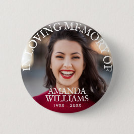 Bóton Redondo 5.08cm Funeral Na Foto De Memória Adorável