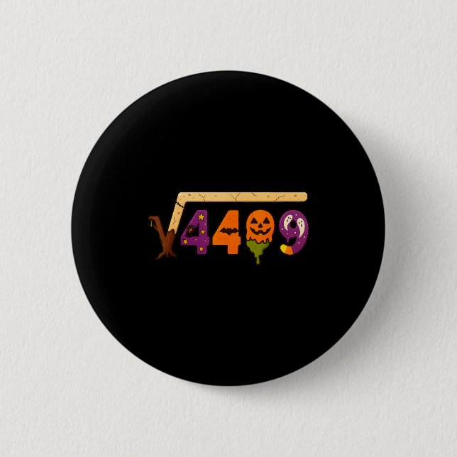 Bóton Redondo 5.08cm Funny 67 Meme Math Teacher 6 7 Halloween Square Ro (Frente)