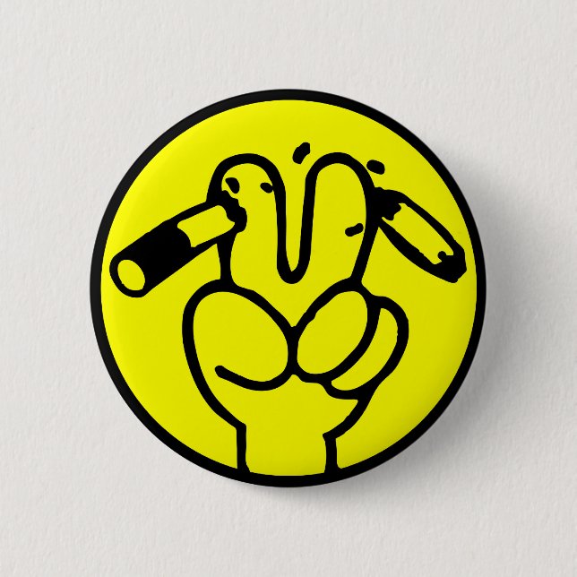 Bóton Redondo 5.08cm Funny Anti Smoking ⚠ Sinal Tailandês ⚠ (Frente)