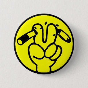 Bóton Redondo 5.08cm Funny Anti Smoking ⚠ Sinal Tailandês ⚠