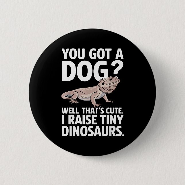 Bóton Redondo 5.08cm Funny Bearded Dragon Art For Men Women Bearded Dra (Frente)