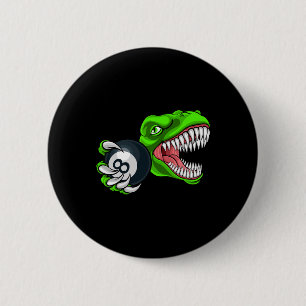Bóton Redondo 5.08cm Funny Billiards T-rex Art Billiards Jogando Piscin