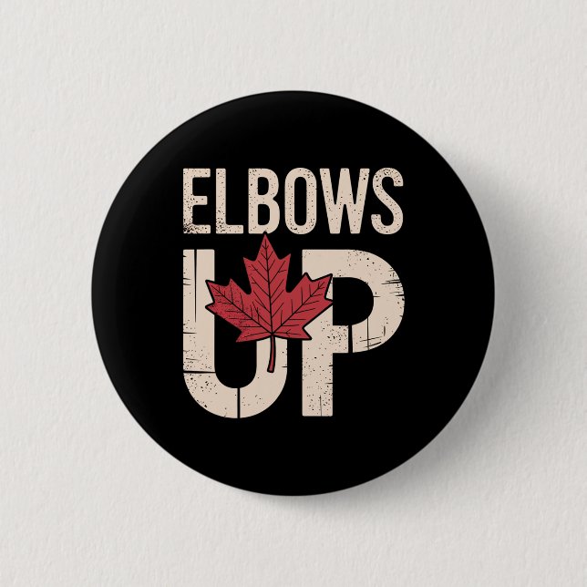 Bóton Redondo 5.08cm Funny Canada Meme Elbows Up (1)  (Frente)