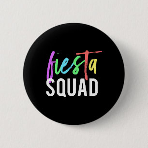 Bóton Redondo 5.08cm Funny Cinco De Mayo Fiesta Squad Design Para Parti