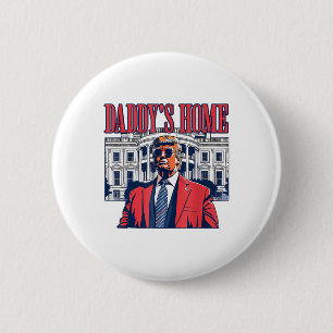 Bóton Redondo 5.08cm Funny Daddys Home Trump Pink 2024 Leve América de