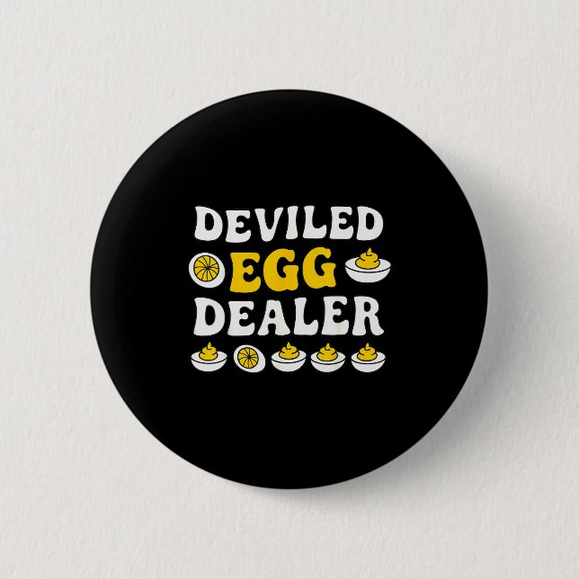 Bóton Redondo 5.08cm Funny Deviled Egg Er Thanksgiving  (Frente)