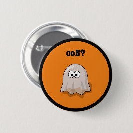 Bóton Redondo 5.08cm Funny Halloween Ghost Says Boo Backwards