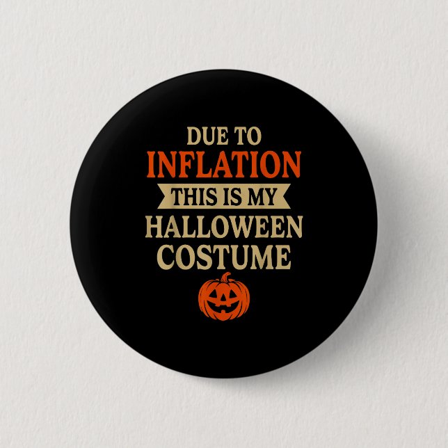 Bóton Redondo 5.08cm Funny Inflation Halloween Costume Couple Matching  (Frente)