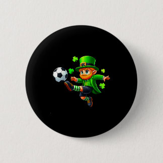 Bóton Redondo 5.08cm Funny Leprechaun Irish Soccer St Patricks Men Boy
