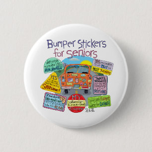 Bóton Redondo 5.08cm Funny Old Geezer Bumper Stickers, cards and gifts.