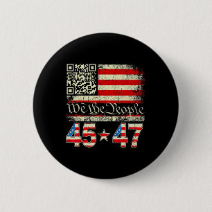 Bóton Redondo 5.08cm Funny Qr Presidente Trump 4547 Tee Trump Dancing C