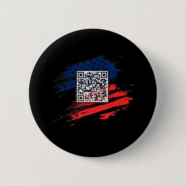 Bóton Redondo 5.08cm Funny Qr Presidente Trump Dance Code (Frente)