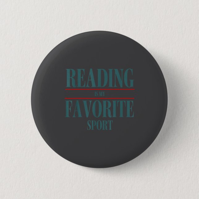 Bóton Redondo 5.08cm Funny Reading Is My Favorite Srt Book Lover Quote  (Frente)