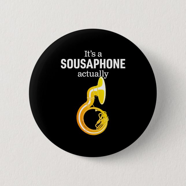 Bóton Redondo 5.08cm Funny Sousaphone Humor For Proud Sousaphonist Marc (Frente)