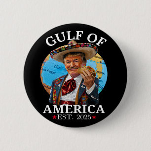 Bóton Redondo 5.08cm Funny Trump Golfo Dos Eua América 2025 Trump Merch
