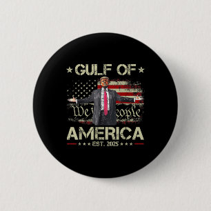 Bóton Redondo 5.08cm Funny Trump Golfo Of Us America Est 2025 Eua Améri