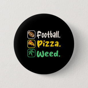Bóton Redondo 5.08cm Funy Tee Football Pizza Weed For Lovers Halloween