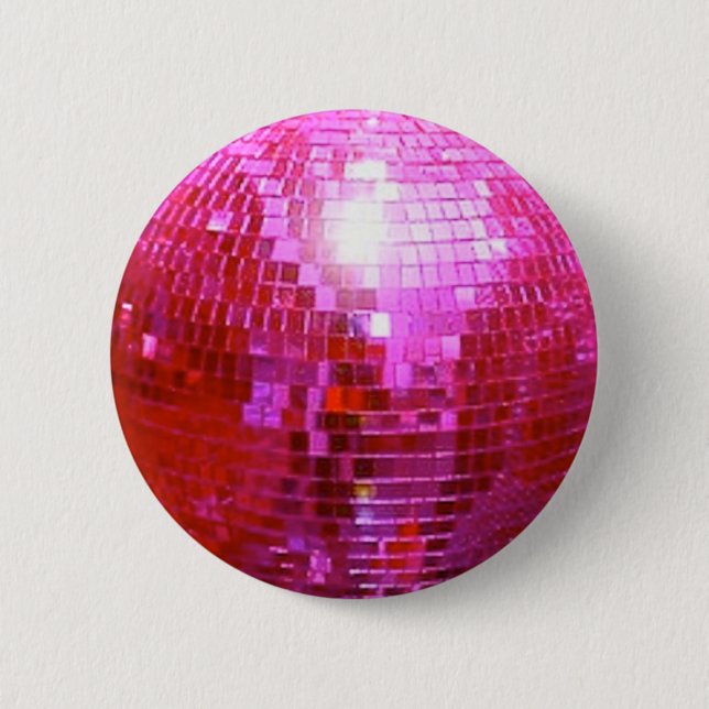 BÓTON REDONDO 5.08CM FUSHIA DISCO BALL DANCE (Frente)