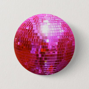 BÓTON REDONDO 5.08CM FUSHIA DISCO BALL DANCE