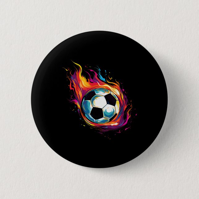 Bóton Redondo 5.08cm Futebol Colorido Ll  (Frente)