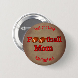 Bóton Redondo 5.08cm Futebol da Mãe, Cute Personalizado