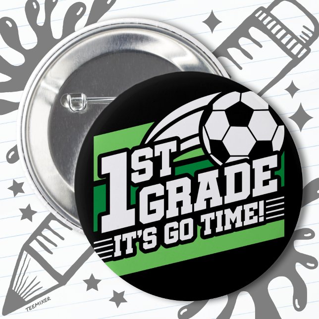 Bóton Redondo 5.08cm Futebol Da rua De Futebol No Primeiro Dia De Volta (Criador carregado)