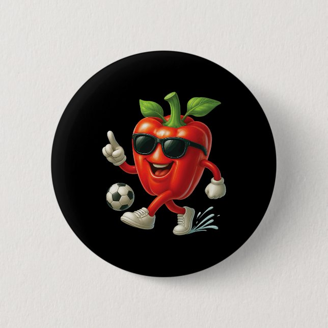 Bóton Redondo 5.08cm Futebol de Pimentão (Frente)