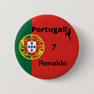 Bóton Redondo 5.08cm Futebol de Portugal, personalizável
