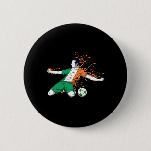Bóton Redondo 5.08cm Futebol Nacional Irlanda - Bandeira Irlandesa Amor