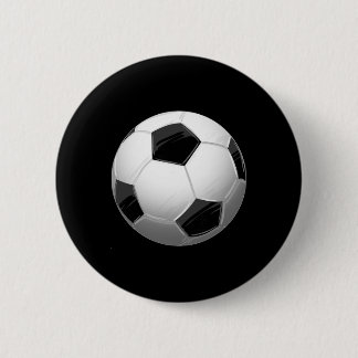 Bóton Redondo 5.08cm Futebol Preto Branco Ll Cool Esportes Footll Jogad