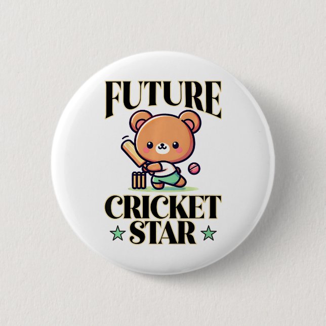 Bóton Redondo 5.08cm Future Cricket Star  (Frente)