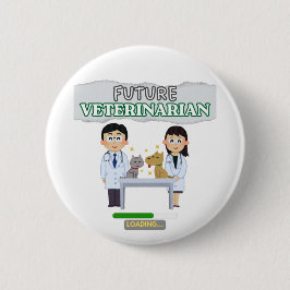 Bóton Redondo 5.08cm Future Veterinarian Loading – Vet Student Design