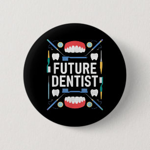 Bóton Redondo 5.08cm Futuro Dentista - Escola de Formatação Crianças Jo