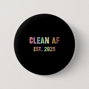 Bóton Redondo 5.08cm Futuro Engraçado Limpo Af Est 2025 Griling Clean P