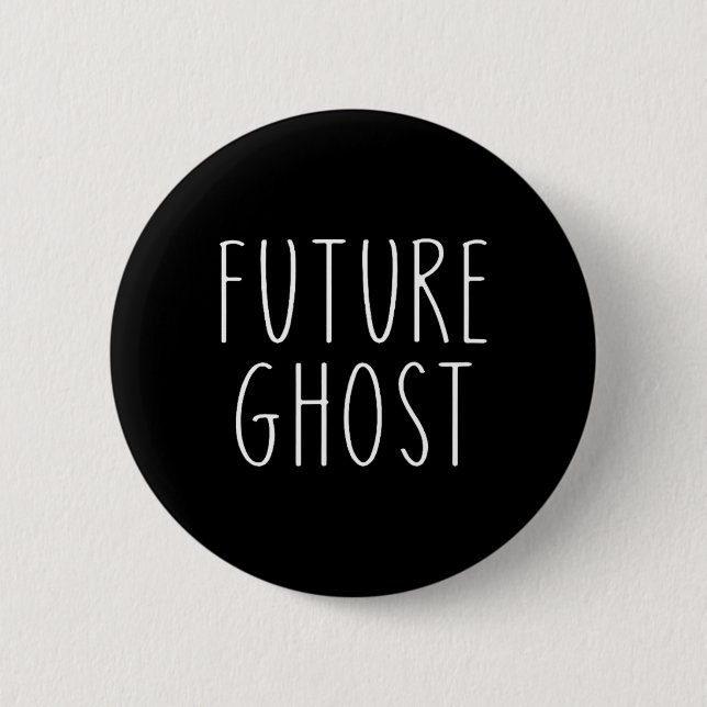 Bóton Redondo 5.08cm Futuro Fantasma de Halloween (Frente)