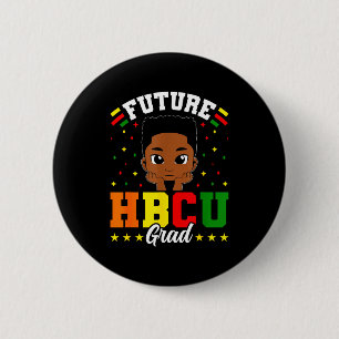 Bóton Redondo 5.08cm Futuro Graduado Hbcu Menino Negro Faculdade Histor