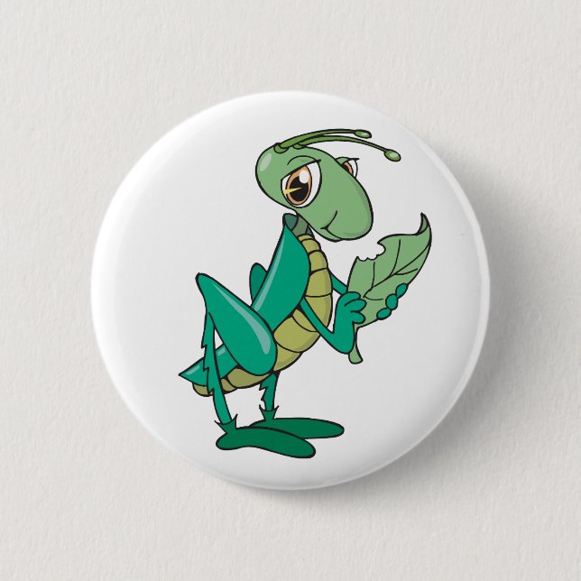 Bóton Redondo 5.08cm Gafanhoto com fome (Frente)