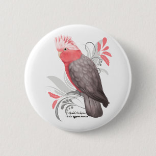 Bóton Redondo 5.08cm Galah Cockatoo