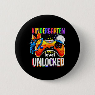 Bóton Redondo 5.08cm Gamer Ck To School Gamepad Kindergarten Level Unlo