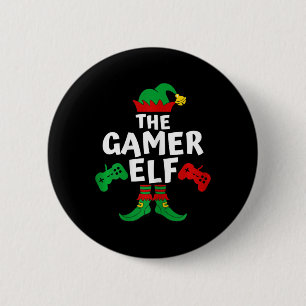Bóton Redondo 5.08cm Gamer Elf Family Matching Shirts Natal Presentes V