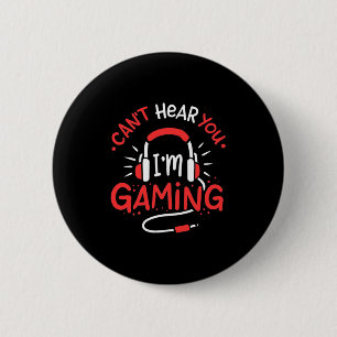Bóton Redondo 5.08cm Gamer Gift   Não Posso Estar Aqui Estou A Jogar